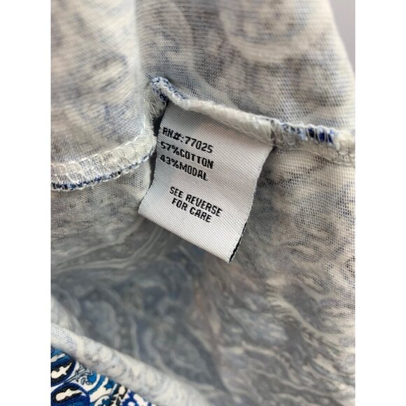 Giuliana Rancic Blue & White Paisley Sleeveless Tank Top S - Picture 4 of 5